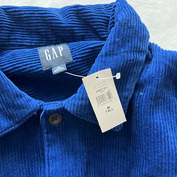Men’s GAP cobalt blue corduroy jacket / shacket / overshirt / boyfriend-shirt. - Picture 6 of 8